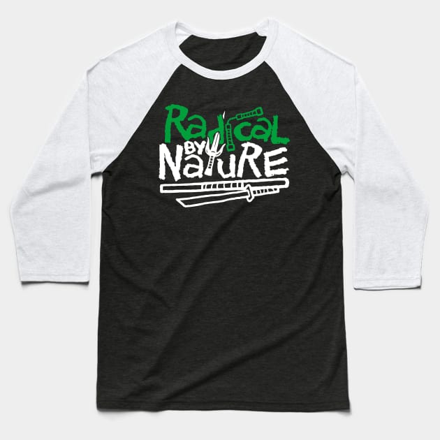 Cool 90's Hiphop Rap Music Radical Logo Ninja Parody Baseball T-Shirt by BoggsNicolas